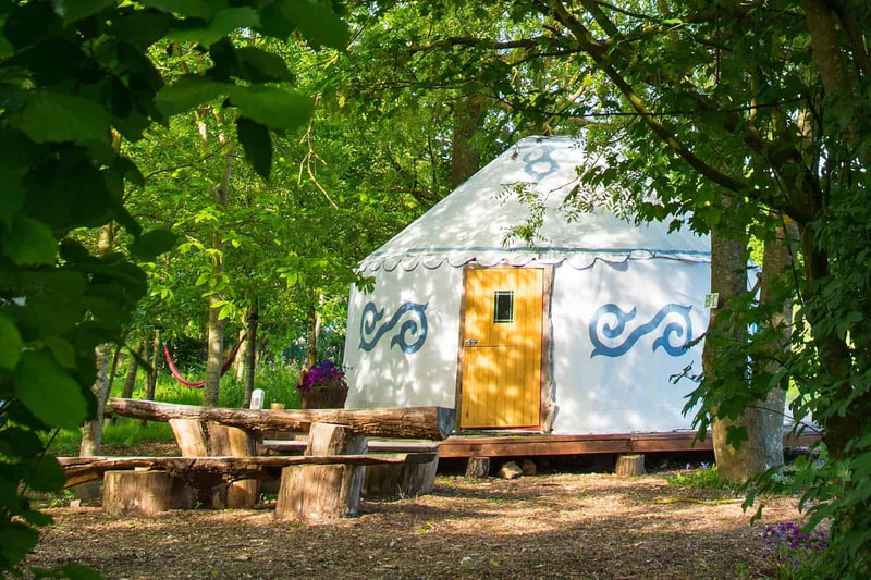 Stay in yurts